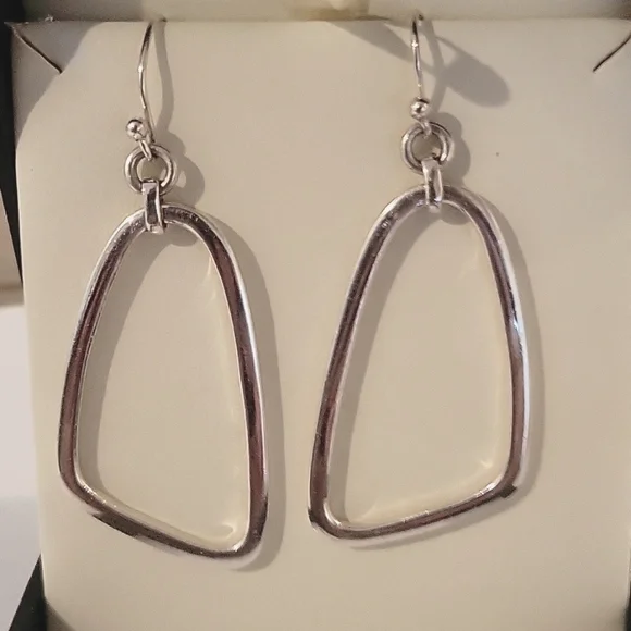 VTG Silpada 925 sterling silver signed geometric earrings! - Picture 4 of 11